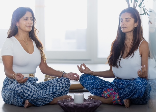 Ami and Vicky in meditation